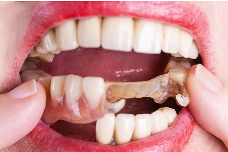 before partial denture picture